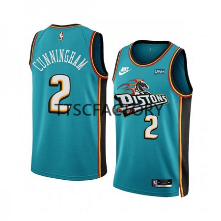 Canotte Uomo Detroit Pistons Cade Cunningham 2 Nike 2022-23 Classic Edition Teal Swingman